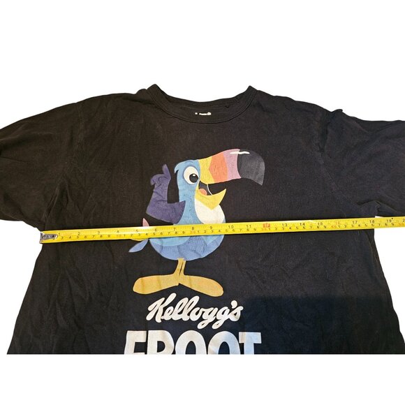 Uniqlo UT Kelloggs Froot Loops Toucan Graphic Tee Black M Cotton Crewneck Shirt - Picture 5 of 11